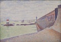 The jetty of Portrieux, grey wheater painting by Paul Signac